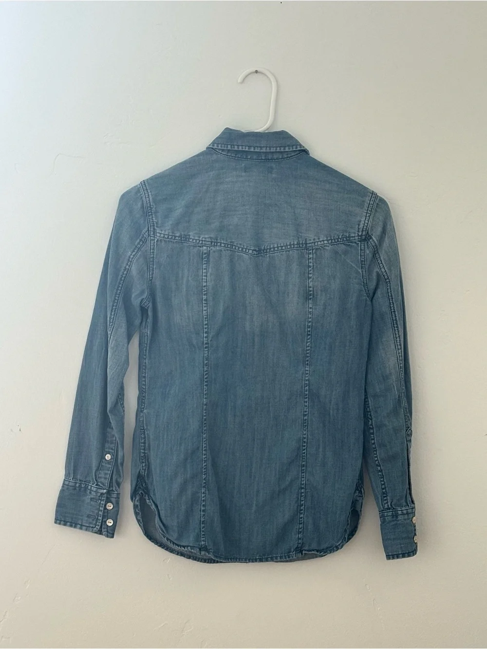 J. Crew Light Blue Denim Button-Up Shirt